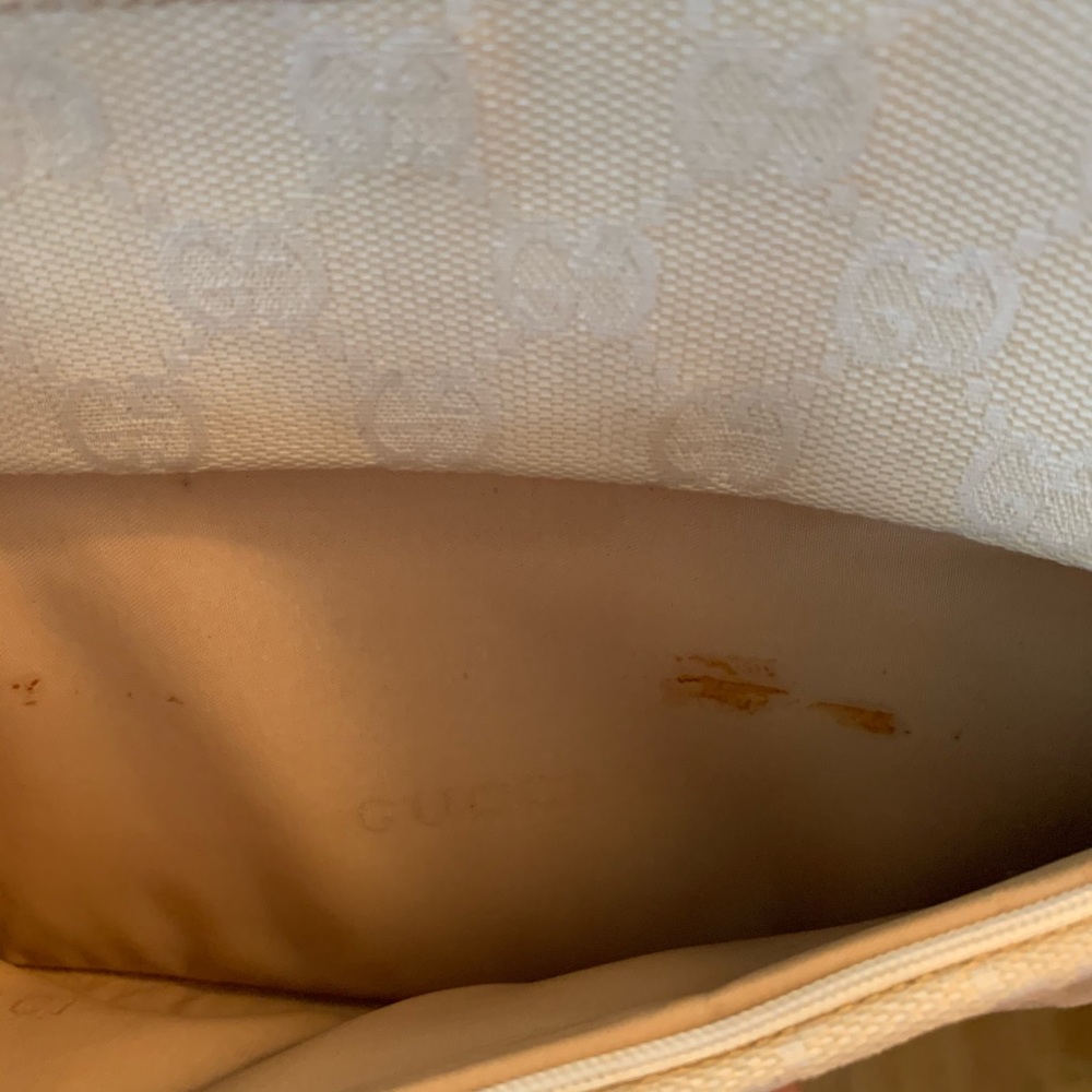 Gucci vintage GG beige canvas bamboo handle bag - Picture 9 of 13